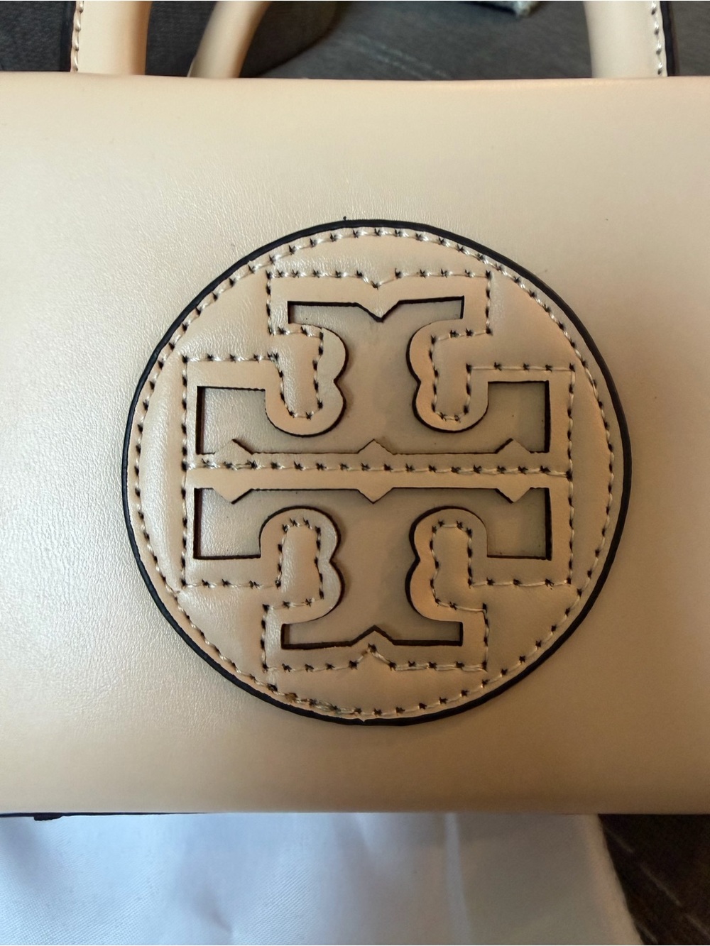 Tory Burch Beige Leather Top-Handle Satchel - Picture 5 of 5